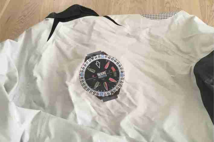 Removable textile sticker on sailcloth